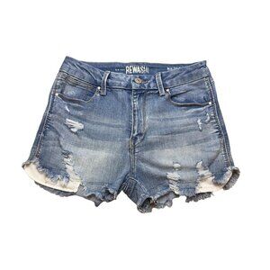 REWASH Real Curve High Rise Distressed Denim Jean Shorts Size 3/26